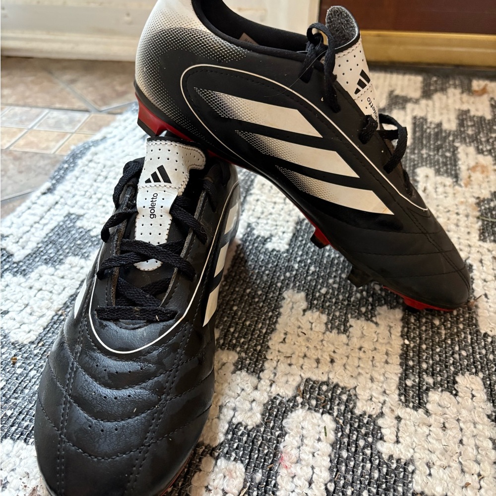 Adidas Black and White Kids Athletic Shoes